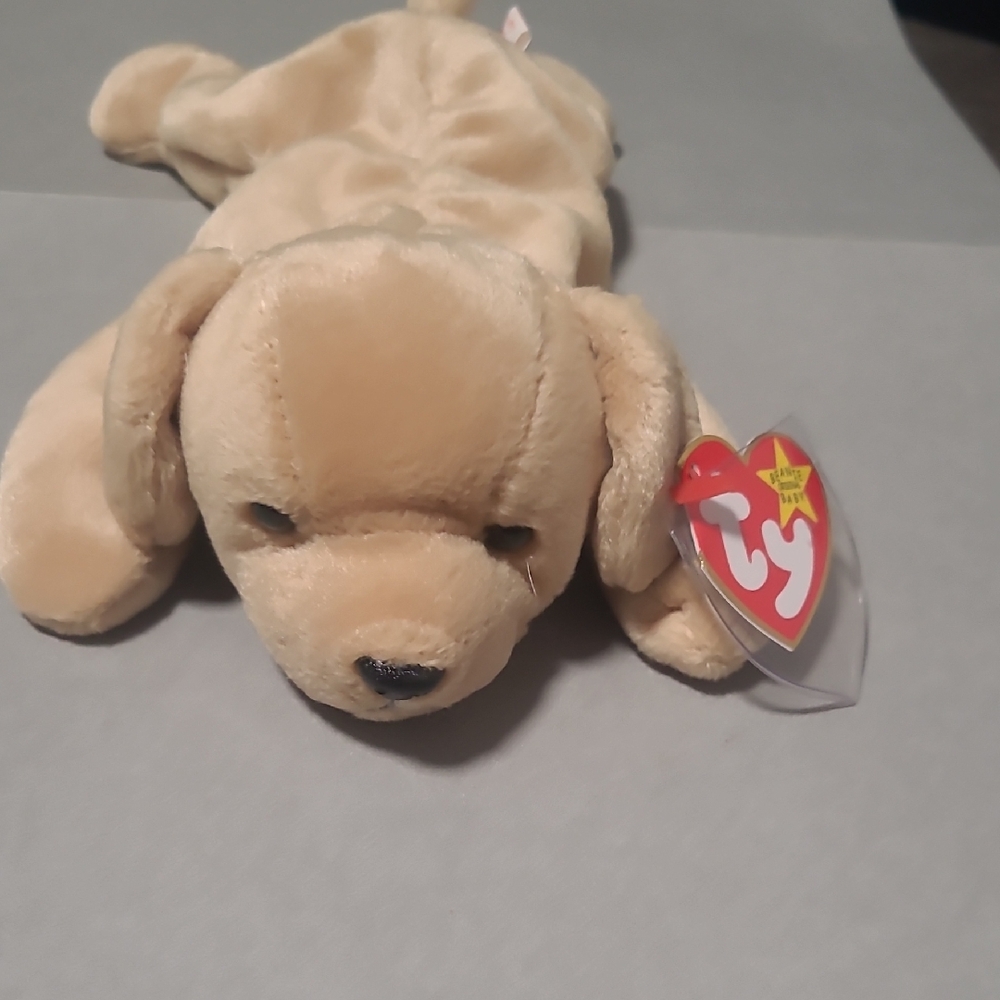 Ty Tan Plush Dog Toy Beanie Baby
